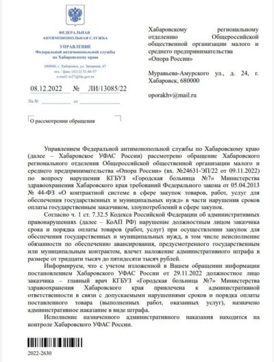 Хабаровская «ОПОРА» на страже интересов бизнеса